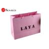 Buy cheap Customized Black Logo Pink luxury paper bag from wholesalers