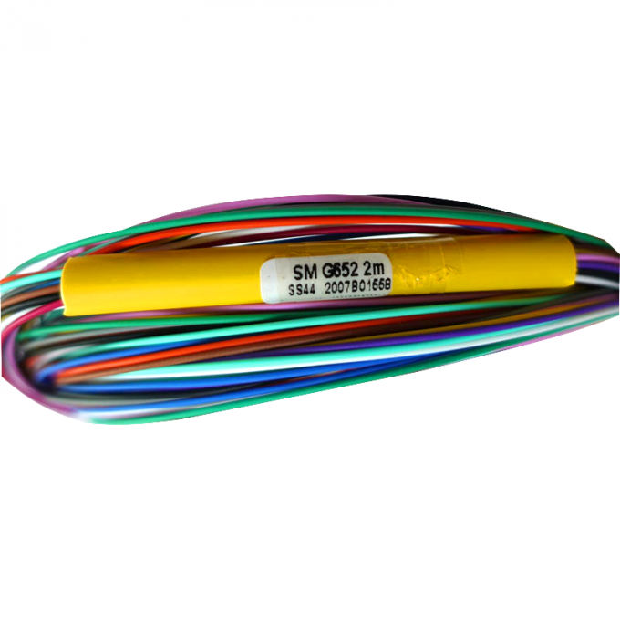 12 Color LC APC Pigtail , 2m 0.3dB iL LC Pigtail Single Mode LSZH 0