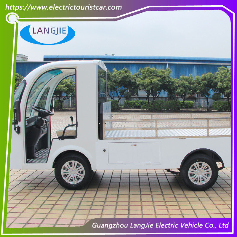 White 2 Seats Electric Delivery Car AC 48V Electric Powered Utility Vehicles For Factory