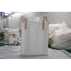 White Color Fibc Big Bag / Pp Container Bag 1000kgs Loading Weight ISO9001