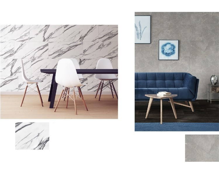 High Quality Kitchen Bathroom High Gloss Planks Waterproof SPC Marble Grain Wall Panel