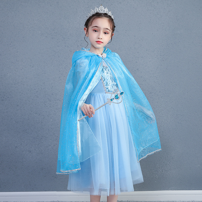 Cape Decoration Children's Dress Clothing Elsa Princess Dress