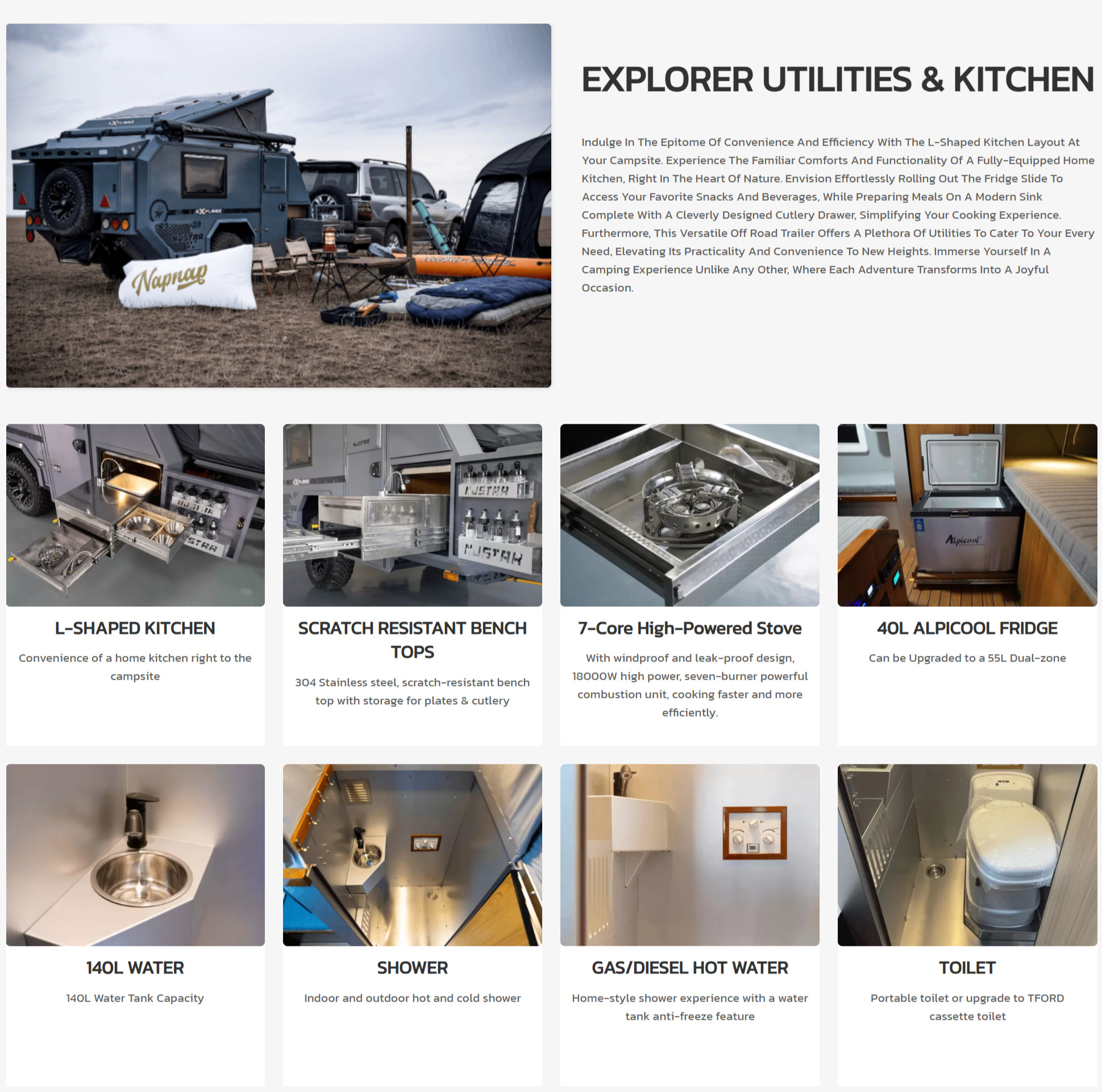 NJSTAR EXPLORER OFFROAD TRAVEL CAMPER TRAILER
