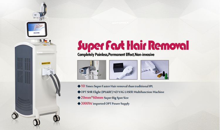 2 in 1 OPT SHR Machine Q Switched , Nd Yag Laser Machine Medical CE