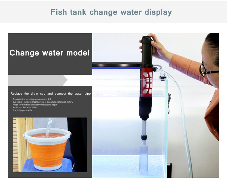 Aquarium Gravel Vacuum Cleaner Automatic Filter Cleaning Fish Tank Sand Sludge Extractor Water Chan