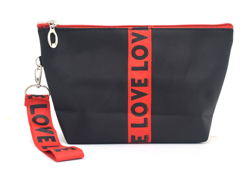 Convenient Carrying Zippered Cosmetic Bag Makeup Organizer / Travel Bag With Hand Strap