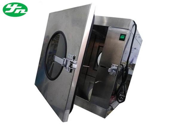 Foods Industry Cleanroom Pass Box Long Type With Rounded Observation Window