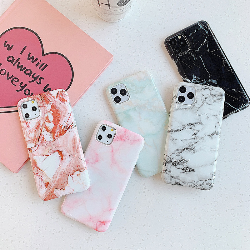 Waterproof Matte Marble Phone Case Iphone Cell Phone Protector Case