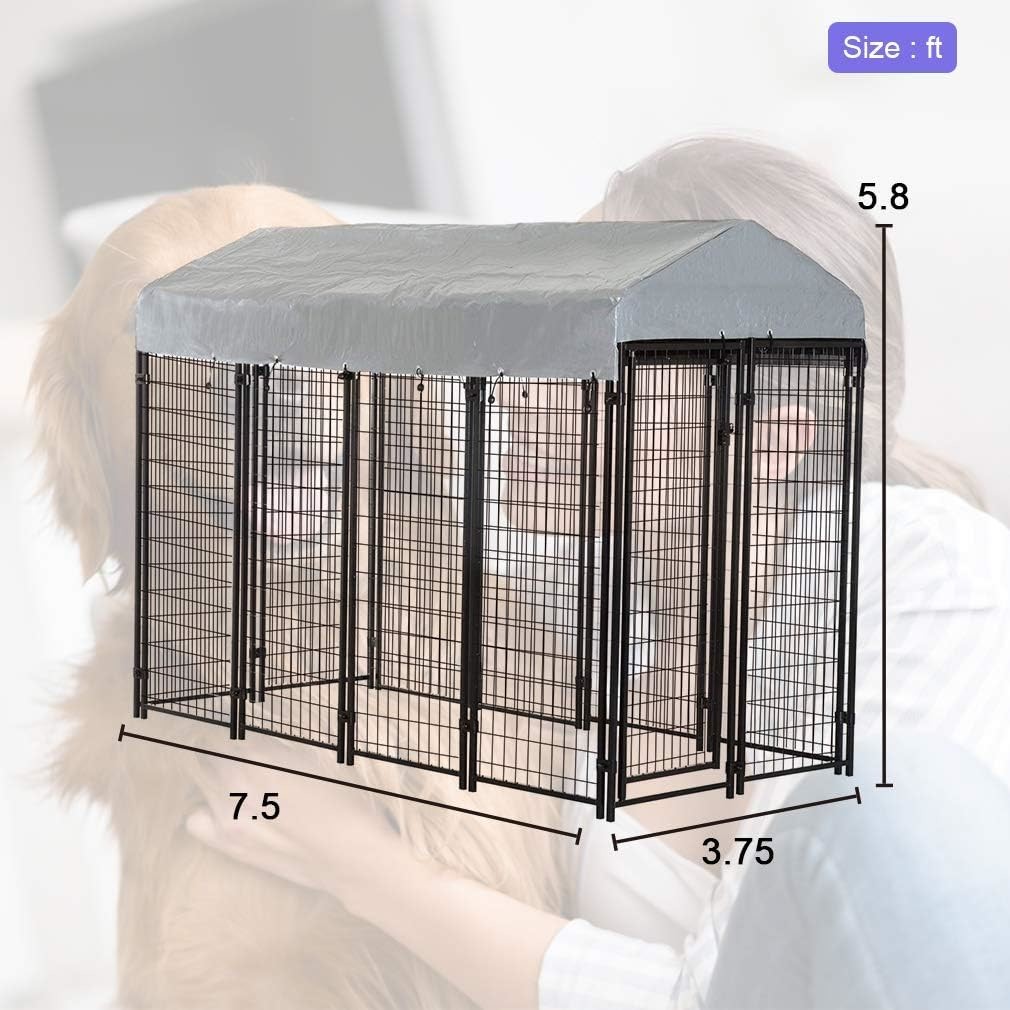 6'' X 10'' Extra Large Heavy Duty Dog Kennel House Outside Welded Wire Metal Mesh