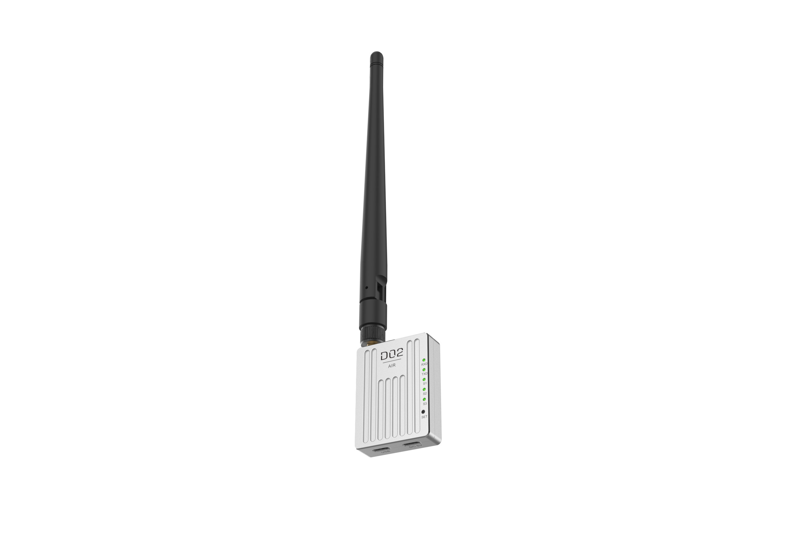 D02 data link has three frequency bands and supports point-to-multi, relay and point-to-multi modes with 30-60km range.