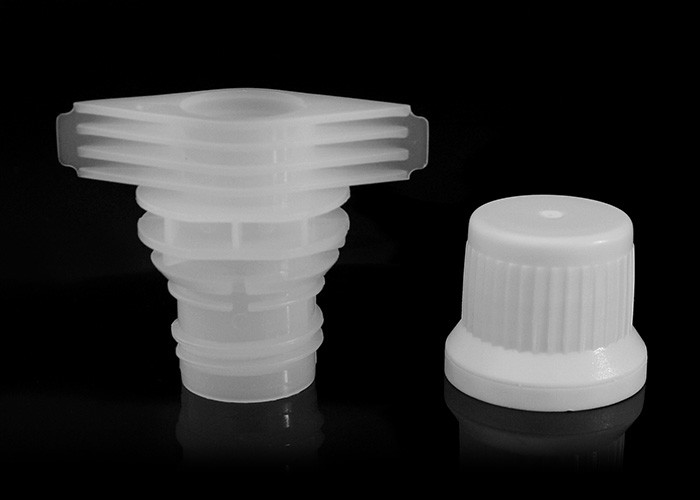 Dia 15mm Non Spill Plastic Pour Spout Caps In Double Gaps Accept Machine Filled
