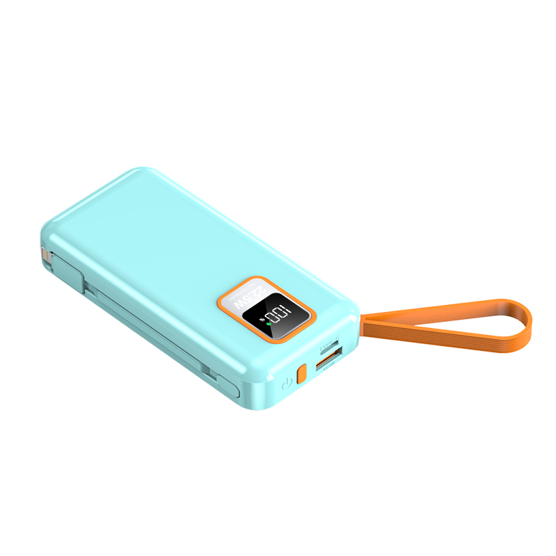 Outdoor 10000mAh TC Port Mini 22.5W Fast Charging Power Bank with Cable and Real Capacity
