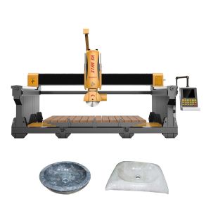 Integrated CNC Bridge Granite Cutting Milling Machine 3400X2000mm Trolley