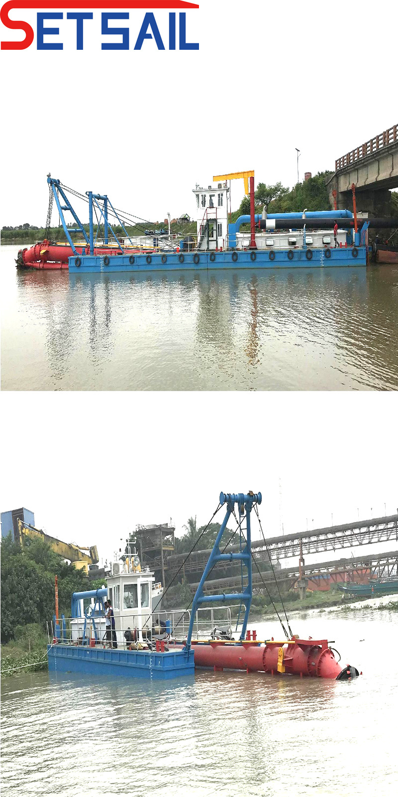 Siemens PLC Diesel Cutter Suction Dredger for River Sand
