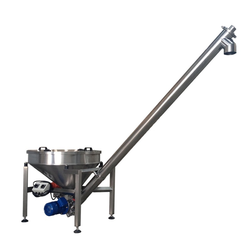OEM Custom Inclined Semolina Auger Feeder Screw Augers Conveyor with Hopper