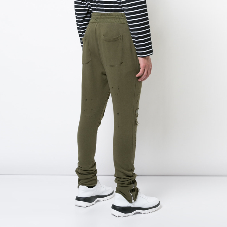 Cotton Army Men's Skinny Jogging Pants Green Color