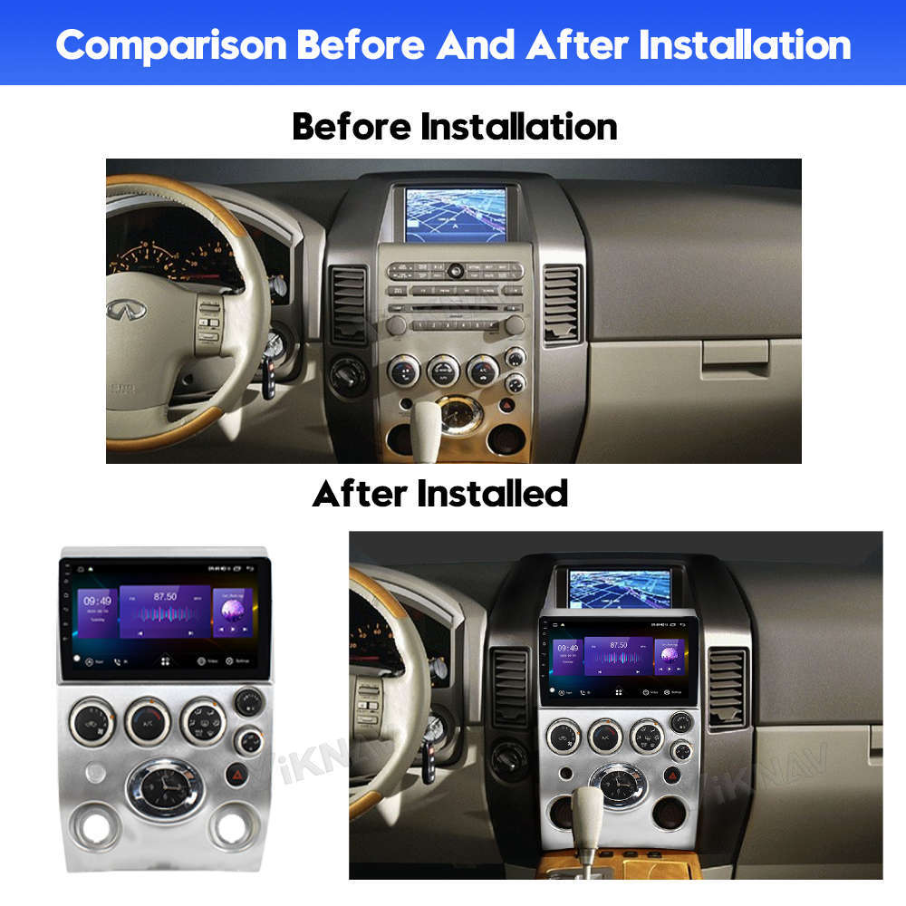 9 Inch 8 Core touch screen Stereo For 2007-2010 Infiniti QX56 Navigation Multimedia DVD Player Android Wireless Carplay