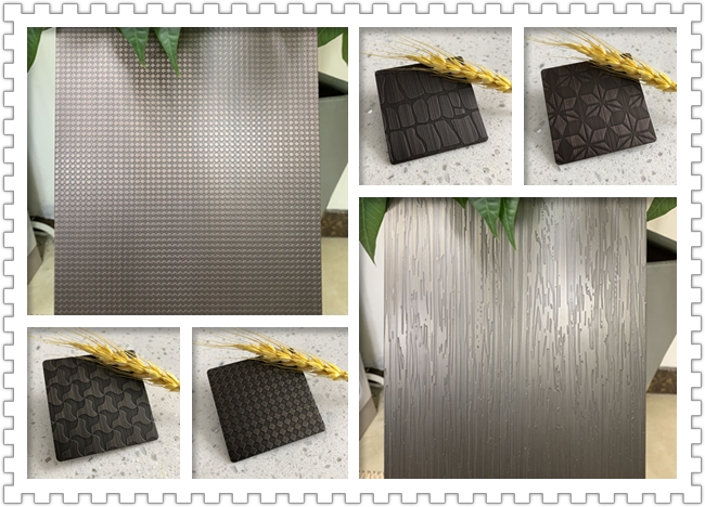 Interior Decorative Elevator Stainless Steel Sheet Etching Ceiling Door 304 201