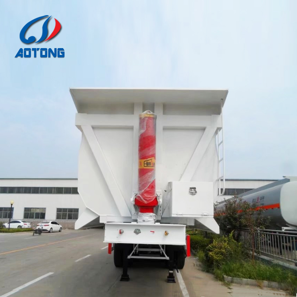 Semi-Trailer Side Dump Truck with Tri Axle Hydraulic Cylinder Axle/Size Optional