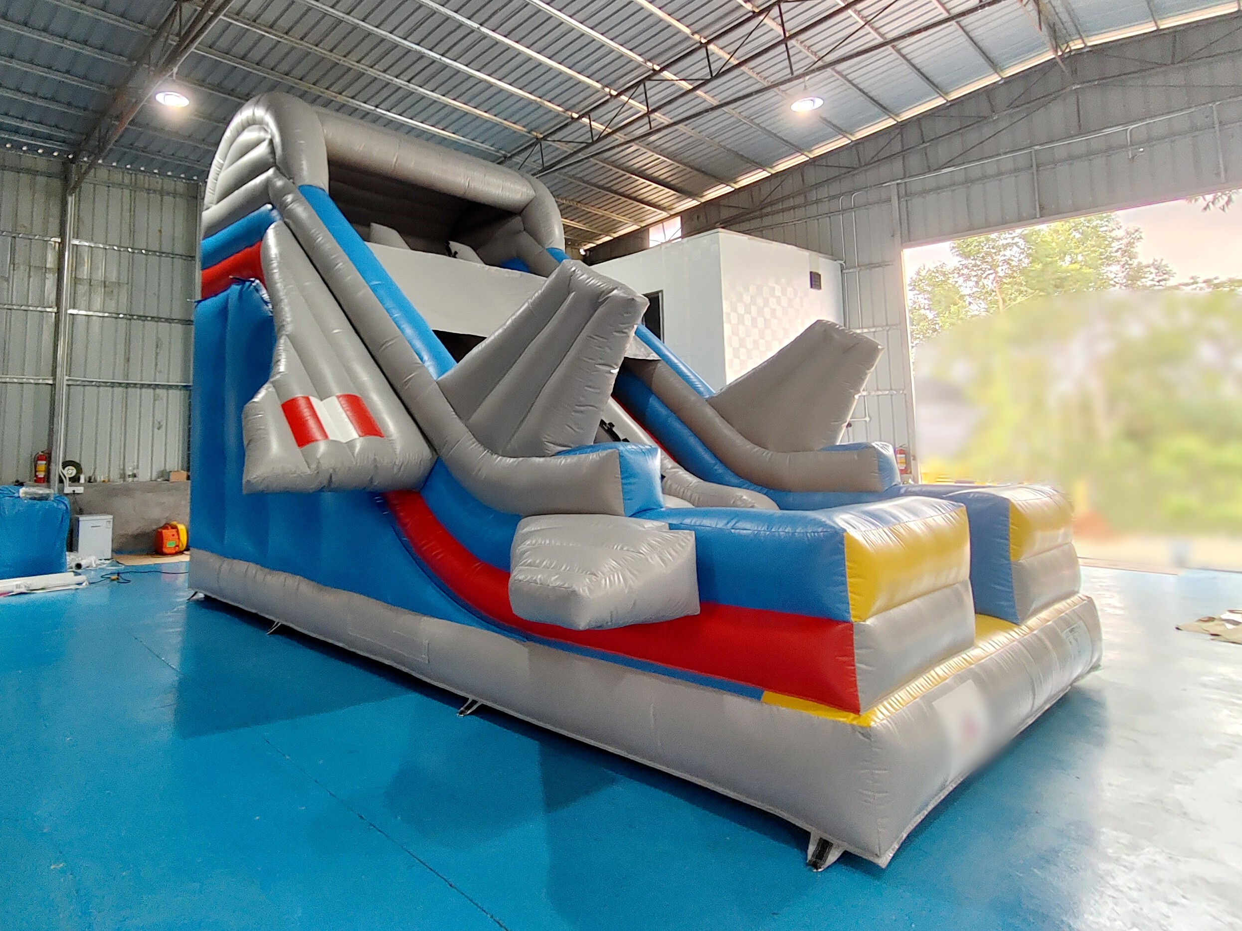Commercial Inflatable Dry Slide Airplane Model Double Slides Inflatable Castle For Kids And Adults