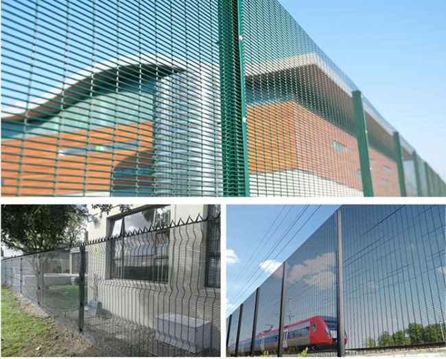Durable Antiwear 358 Welded Anti Climb Mesh Fence High Security 1.5m Height