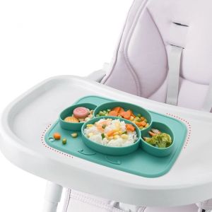 Customized Bee Shape Bpa Free Baby Feeding Plate Set With Spoon And Fork
