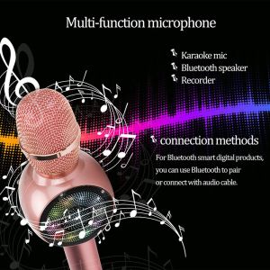 2600mAh USB Wireless Bluetooth Microphone Support Micro SD Card 32GB With Light