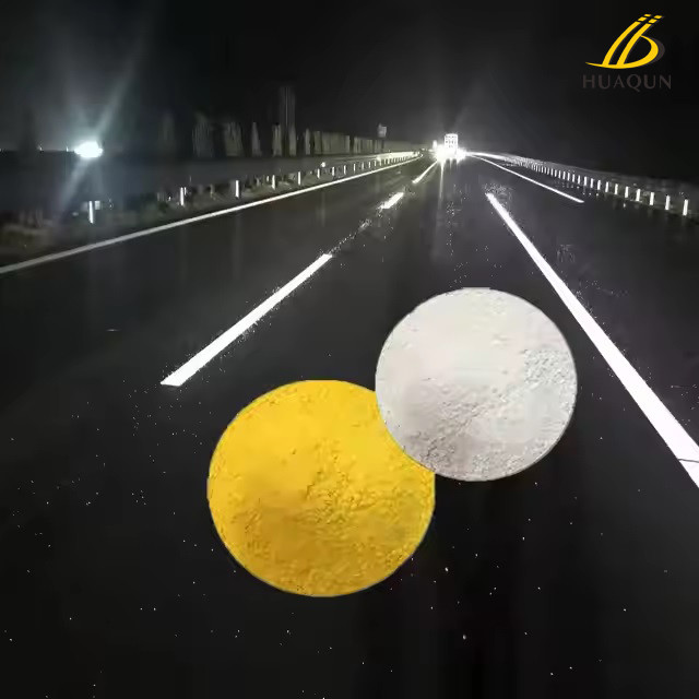 Road Marking Reflective Glass Beads Improve Visibility Enhance Safety 0.5-2.5 Mm Sizes Durable Material Two Types