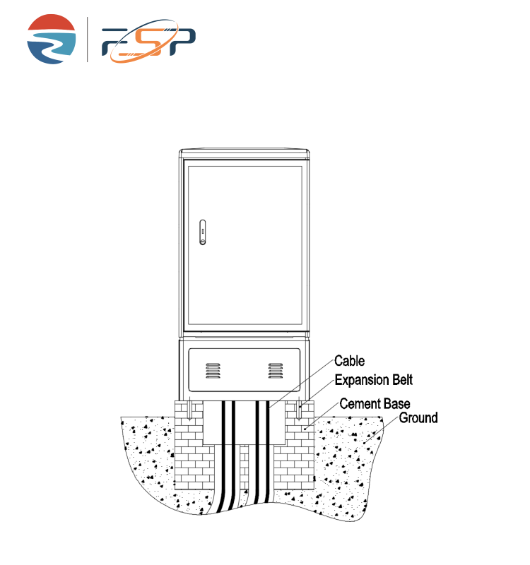 Gray FDC 288A ip65 FTTH SMC Outdoor Fiber Distribution Cabinet with 10 Years Warrant