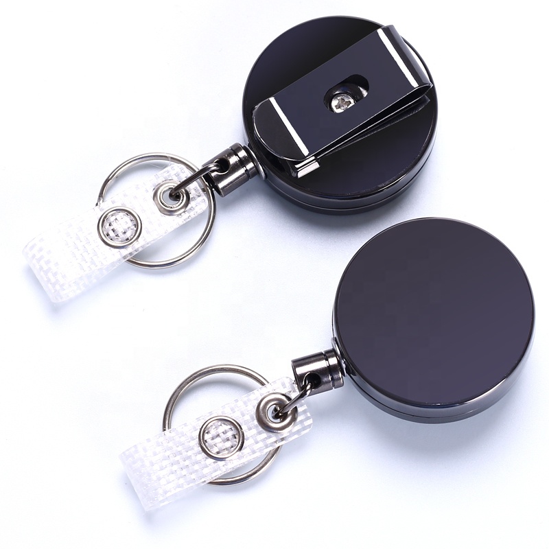 Deyi Metal Carabiner Round Badge Reel ID Card Keychain Whistles Lanyards School Office