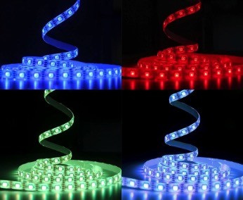 Colored RGB SMD LED Flexible Strips 60 LEDs / M CE Approvel Long Working Life