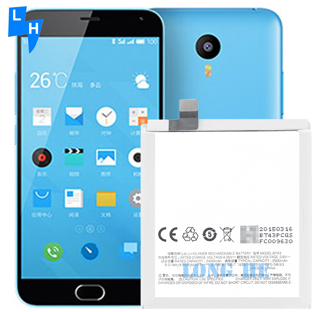 100% BT43 Battery for Meizu M2 Note Dual IC Protection Lithium Polymer Replacement