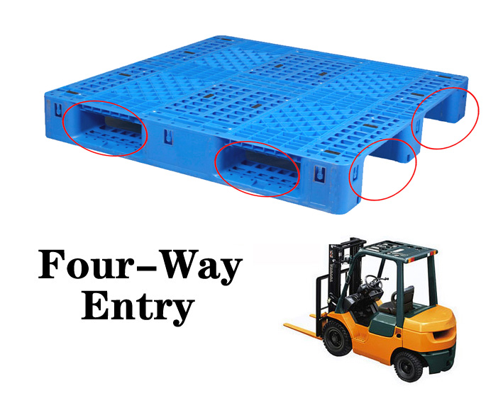 Heavy Duty industrial stackable plastic pallets Loading Capacity of 4T and 1T