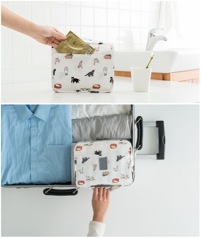Custom High Quality Waterproof Hanging Travel Portable Wash Toiletry Bag