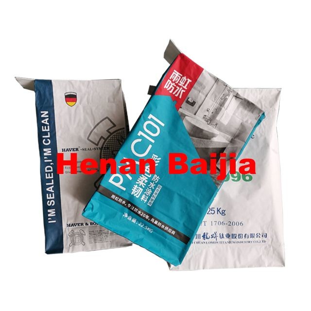 Custom Printed Multiwall Kraft Paper Valve Sacks For Cement 15kg 20kg