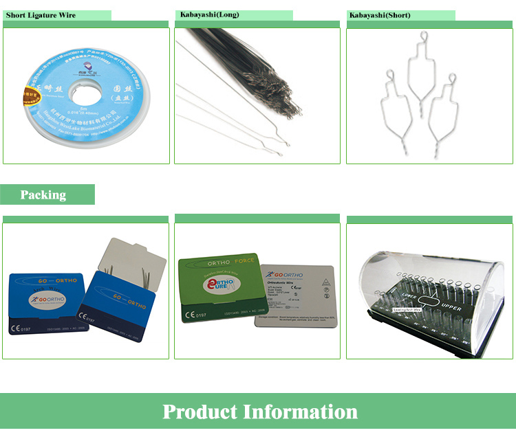 Orthodontic Short Ligature Wire Class I Instrument Silver Dental Consumables