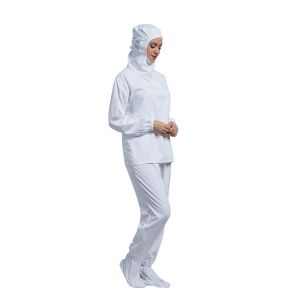 Cleanroom ESD Underwear Hooded 10e6-10e9 Ohm Polyester Pongee