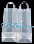 Rope shopping die cut handle tote bag plastic bag soft loop handle bag,Bottom