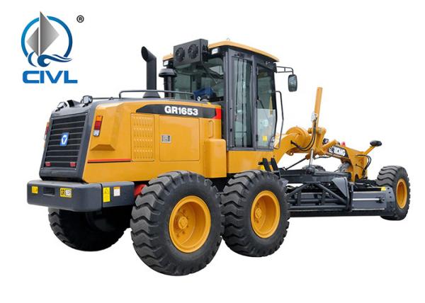 15000kg SHMC Motor Graders GR165 with D6114 Engine , Yellow Or Other Color You
