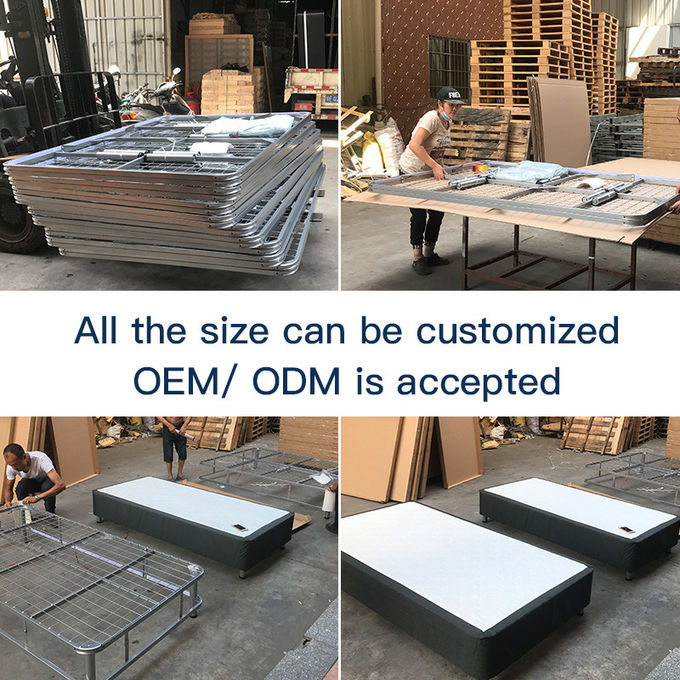 Double Noiseless 1.5 Meters Metal Box Bed Frame Double