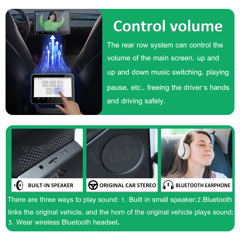 Air Conditional Model 3/Y Tesla Rear Display Back Row Seat CockPit LCD Screen