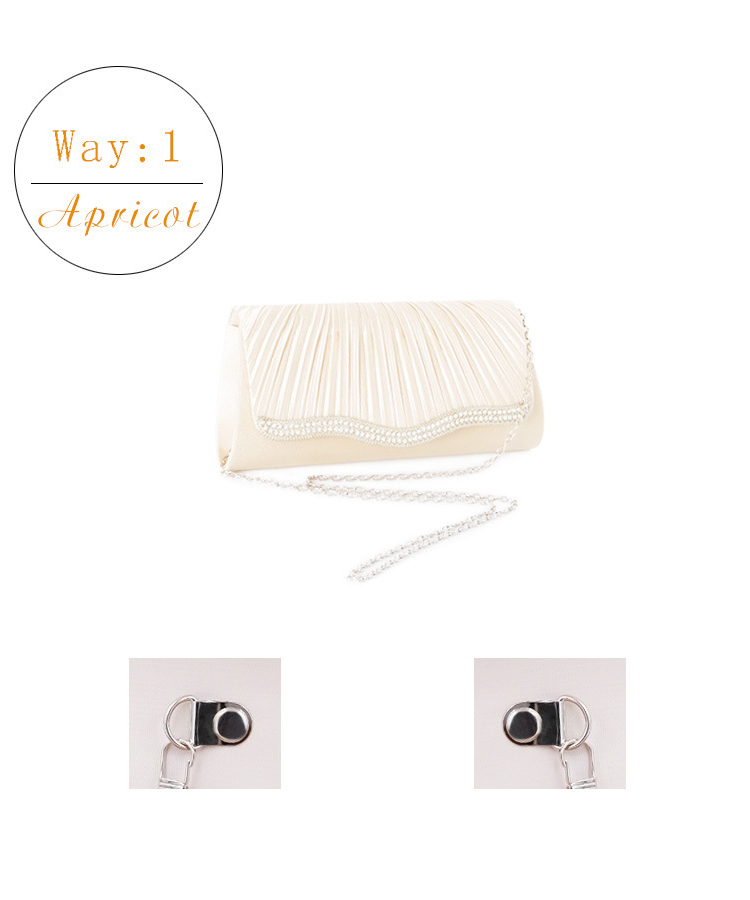 Evening Party Handbag OEM/ODM Elegant Women Hand Bags Crystal Pleated Evening Handbags