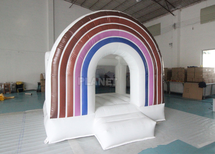 Mini Wedding Rainbow Jumping Inflatable Bouncer Colorful Inflatable Bouncy Castle