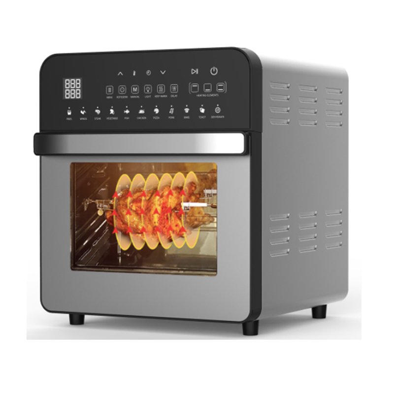 24L 12L Air Fryer Ovens Kitchen Cooking Appliance Stainless Steel Electric Retro Large Capacity Glass