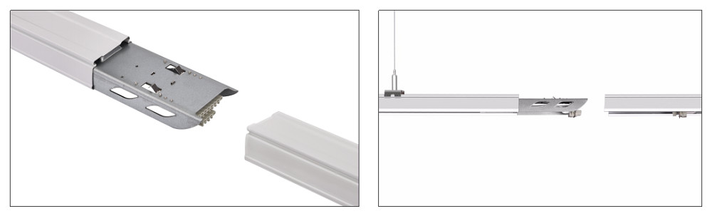 150lm/W Linear Indirect Lighting 95Ra LED Low Bay Light Fixtures