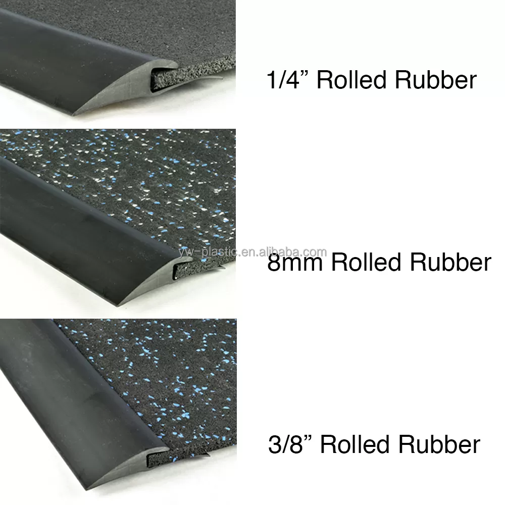 0.5'' to 8'' Height Edge Reducer Threshold-Transition-Strip for Door Carpet Tile Floor