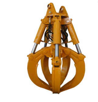 Industrial Waste Excavator Orange Peel Grab Hydraulic Grapple Attachment