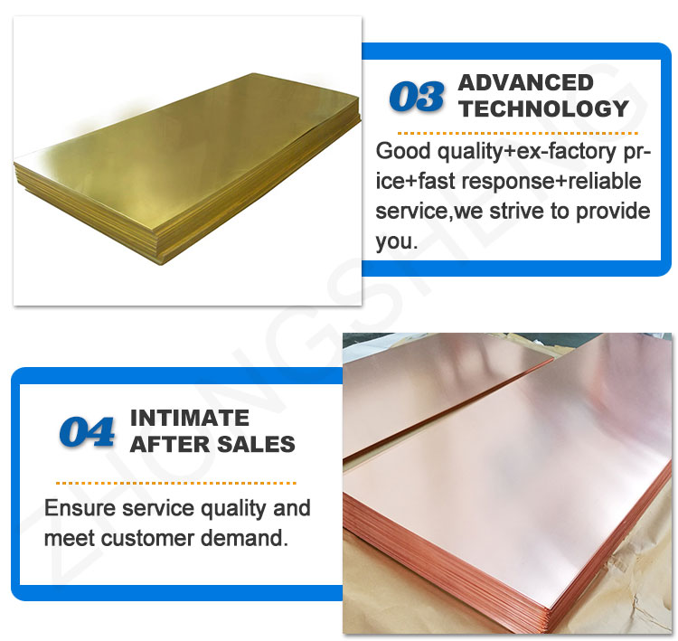 8 x 4 Feet 5mm Copper Sheet Non-Alloy Plate with Top Selling ASTM B171 C70600