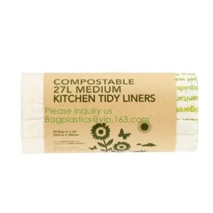 Eco-friendly Roll Compostable Plastic Bag Drawstring Biodegradable Garbage Bags