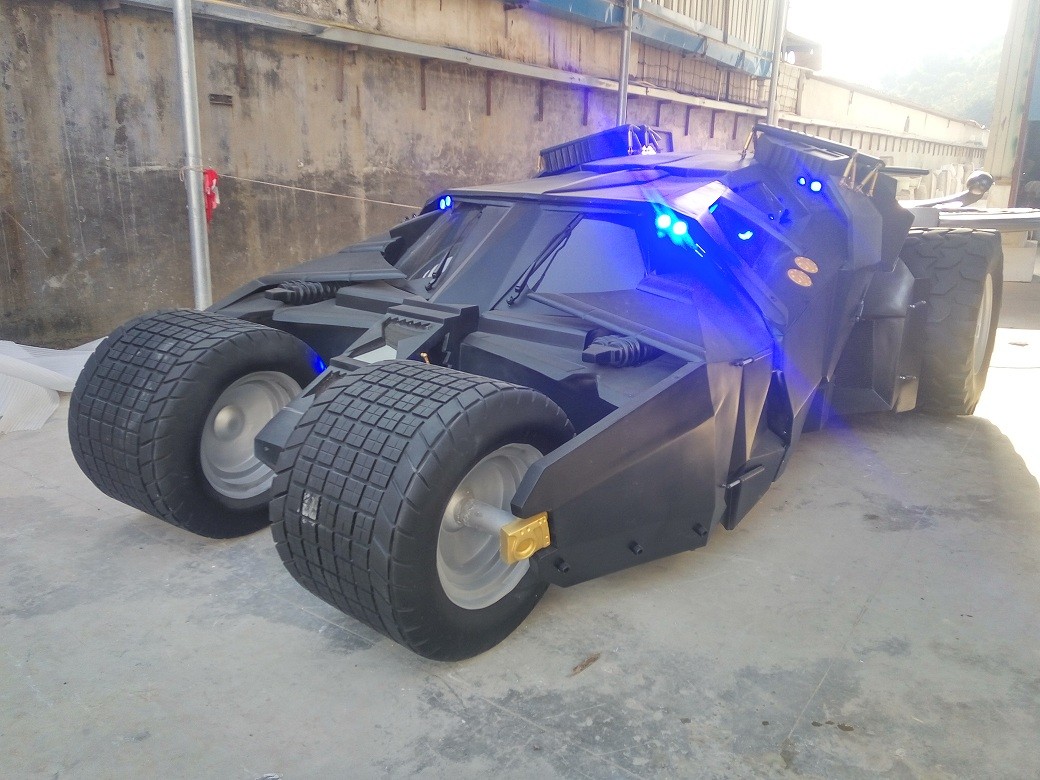 event party deco batman's car model car motor as decoration statue in shop/ mall /event celebrity activity